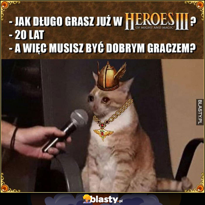 Kot jak długo grasz już w Heroes 3? 20 lat, a więc musisz być dobrym graczem? Smutny płacze