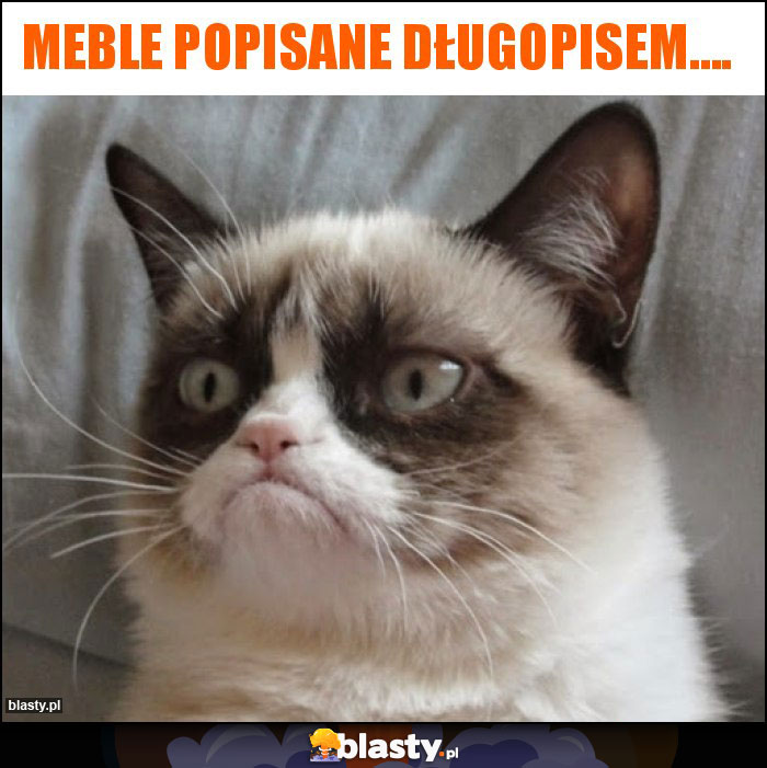 Meble popisane długopisem....
