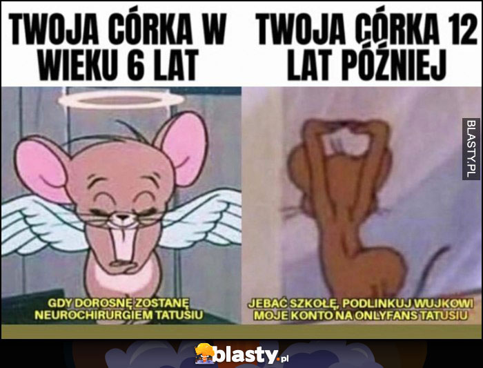 Twoja córka w wieku 6 lat zostanę neurochirurgiem tatusiu vs 12 lat później walić szkołę podlinkuj wujkiwi moje konto na onlyfans tatusiu