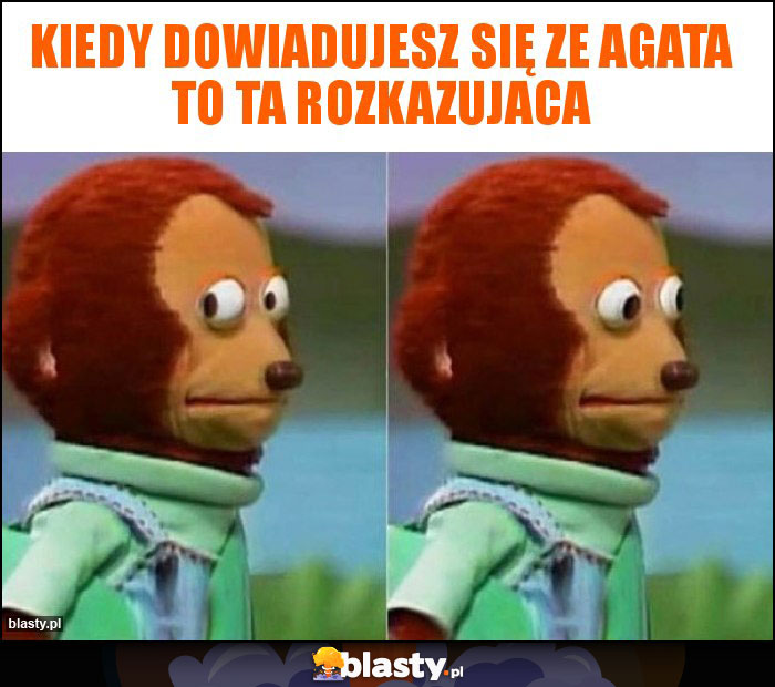 Kiedy dowiadujesz się ze Agata to ta rozkazujaca