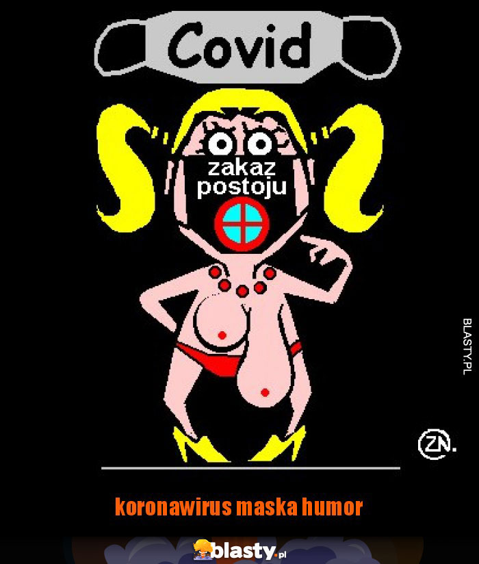 koronawirus maska humor