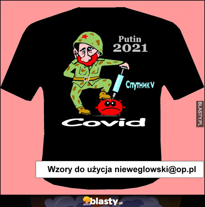 T-shirt wzór covid 2