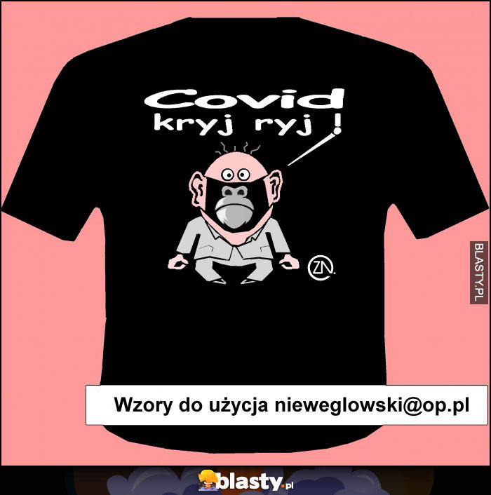 T-shirt wzór satyra