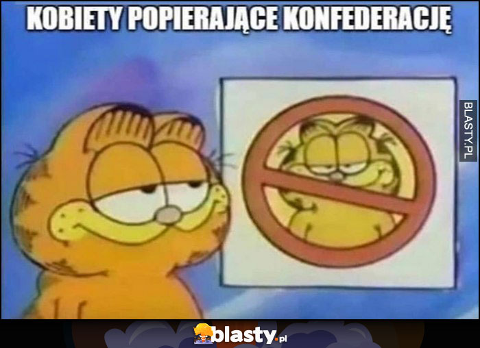 Kobiety popierające konfederację Garfield przekreślony