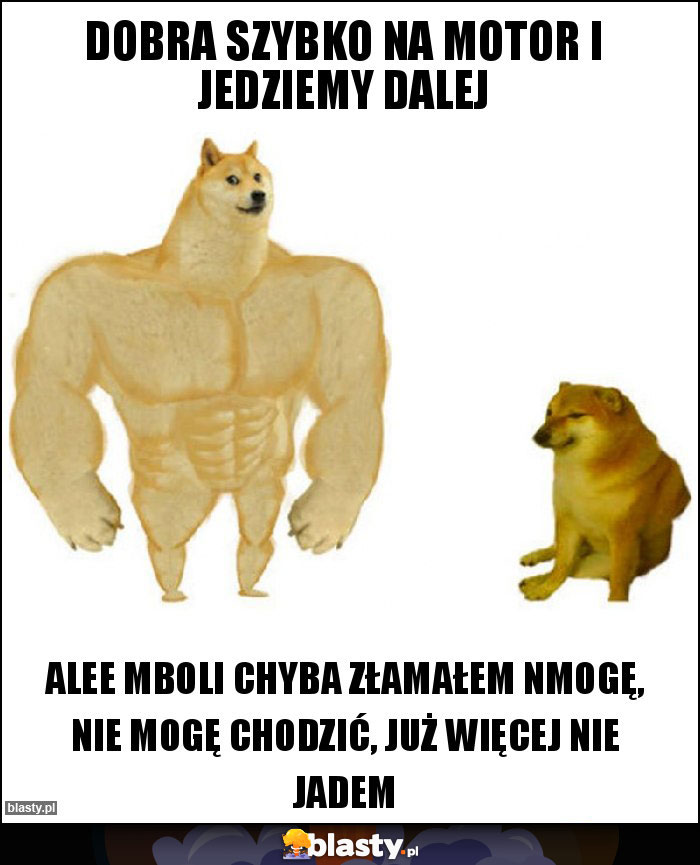 Dobra szybko na motor i jedziemy dalej