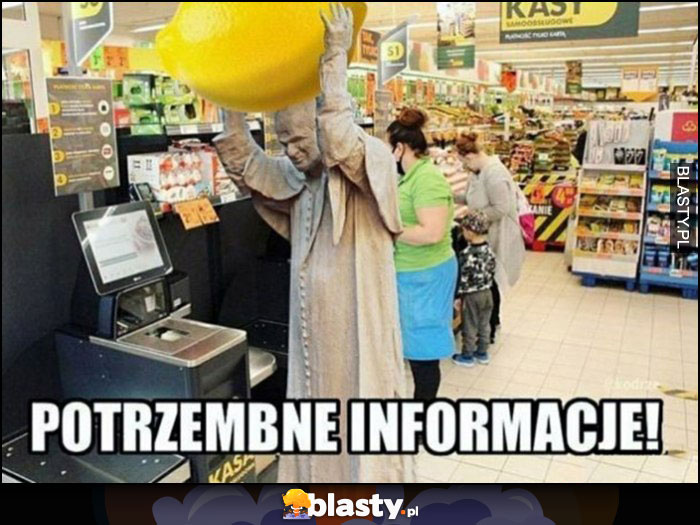 Potrzebne informacje kasa samoobsługowa w Biedronce papież z cytryną przeróbka