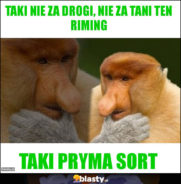 Taki nie za drogi, nie za tani ten riming