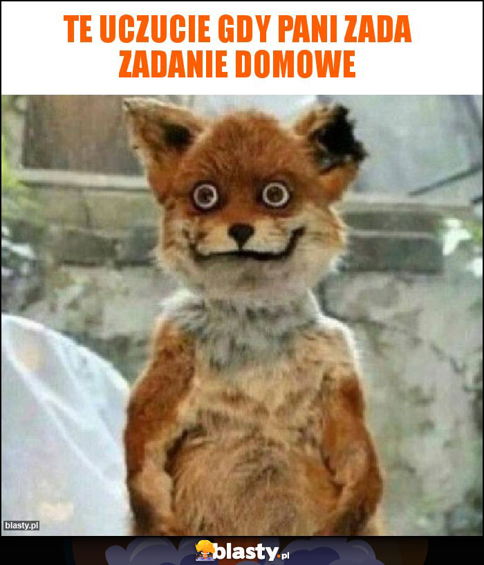 Te uczucie gdy pani zada zadanie domowe