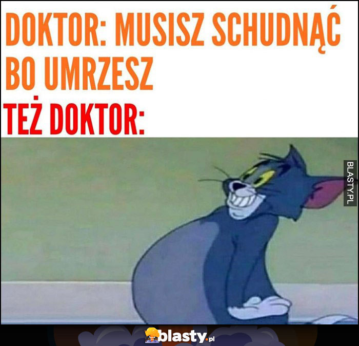 Doktor: musisz schudnąć bo umrzesz, też doktor: gruby kot