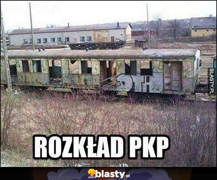 Rozkład PKP dosłownie pociąg gnije rozkłada się na bocznicy