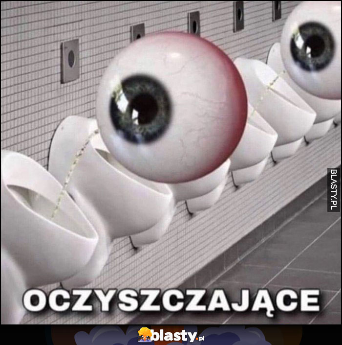 Oczyszczające dosłownie oczy szczające sikające do pisuaru