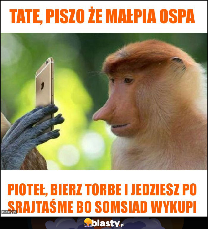 Tate, piszo że małpia ospa