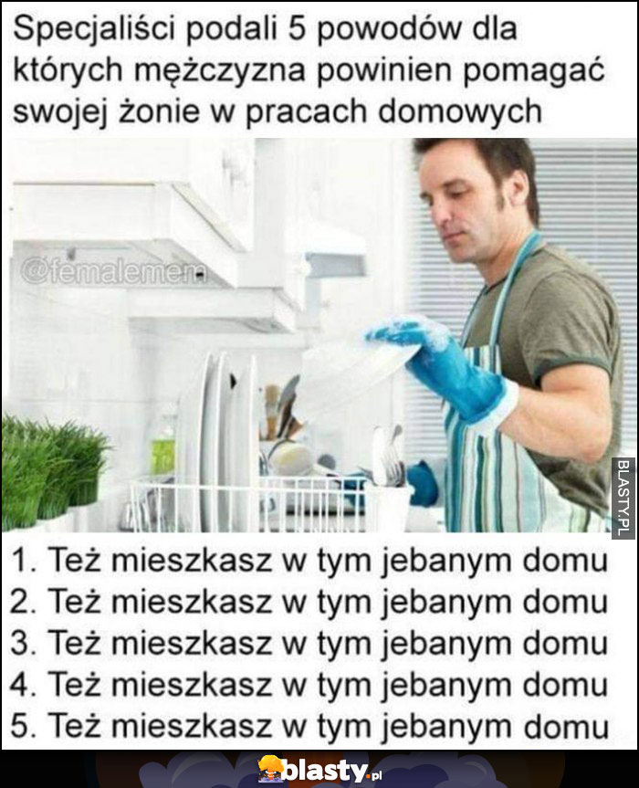 5 powodów dla których mężczyzna powinien pomagać swojej żonie w pracach domowych - też mieszkasz w tym domu