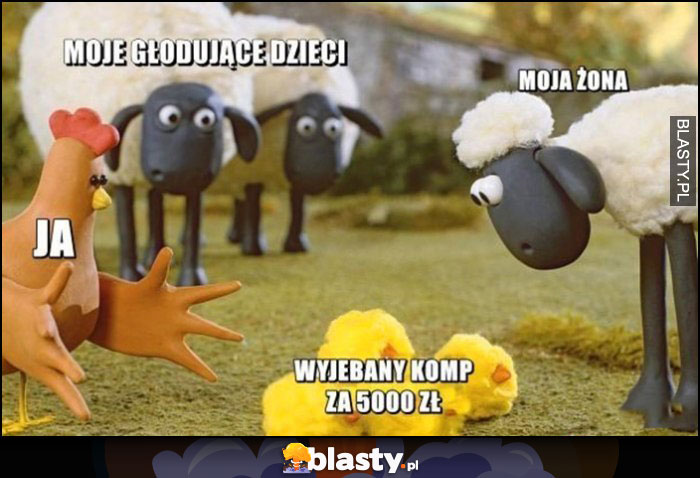 Moje głodujące dzieci vs moja żona, ja: wywalony komp za 5000 zł