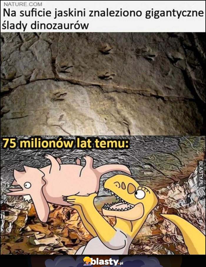 Na suficie jaskini znaleziono gigantyczne ślady dinozaurów, tymczasem 75 milionów lat temu wyglądało to tak