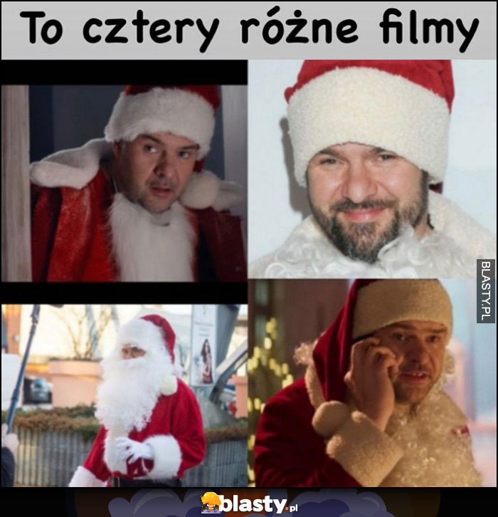 To cztery różne filmy Tomasz Karolak przebrany za świętego mikołaja