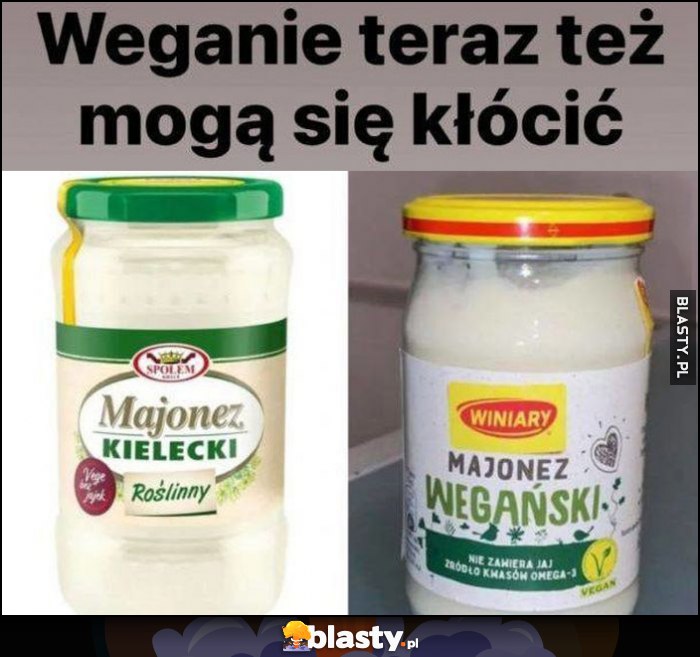 Weganie teraz też mogą się kłócić: majonez wegański vs kielecki roslinny