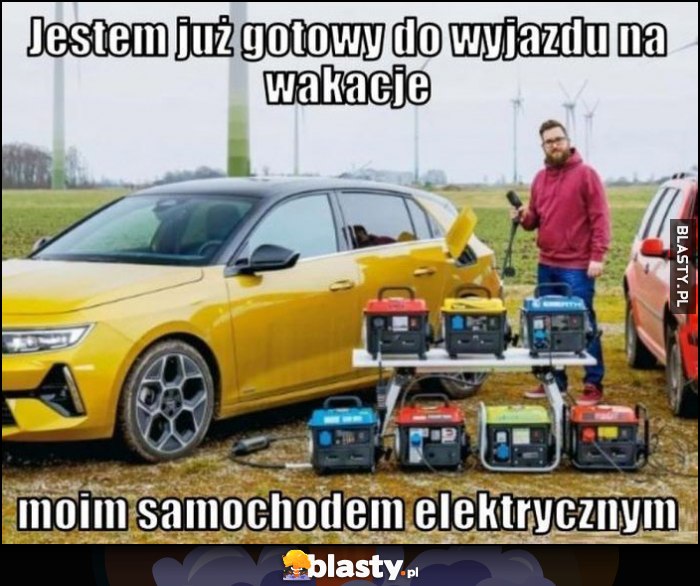 Jestem już gotowy do wyjazdu na wakacje moim samochodem elektrycznym agregaty