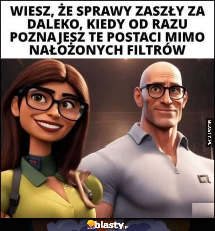 Wiesz, że sprawy zaszły za daleko, kiedy od razu poznajesz te postaci mimo nałożonych filtrów Mia Khalifa Johnny Sins Łysy z Brazzers