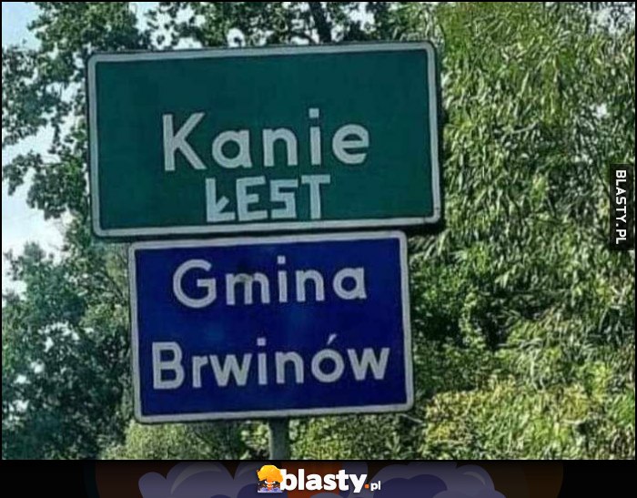 Kanie Łest Gmina Brwinów tablica nazwa miejscowości