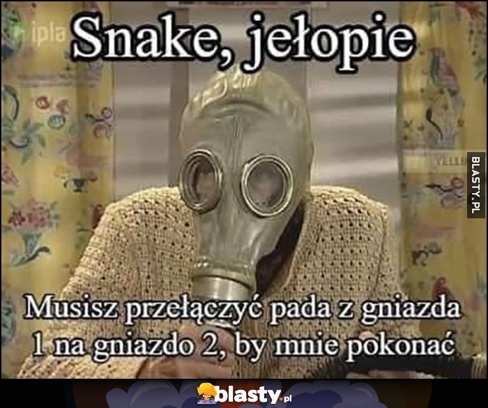 Snake jełopie, musisz przełączyć pada z gniazda 1 na gniazdo 2 by mnie pokonać