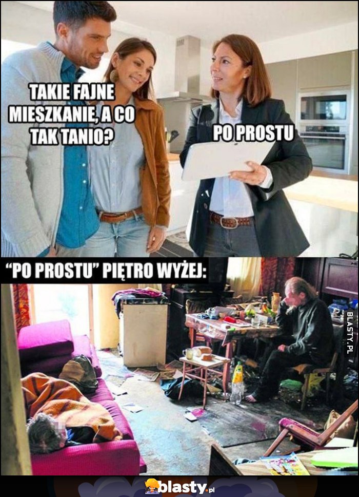 Takie fajne mieszkanie, a co tak tanio? Po prostu. Tymczasem 