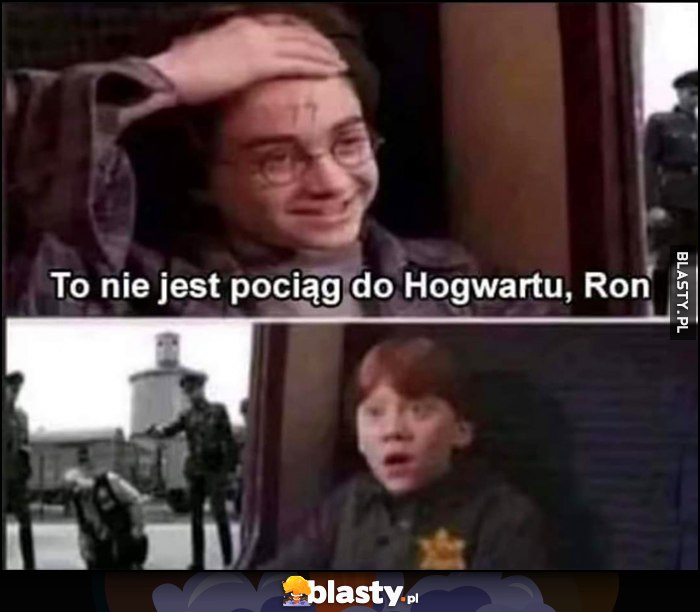 To nie jest pociag do Hogwartu, Ron. Harry Potter dwa pioruny na czole