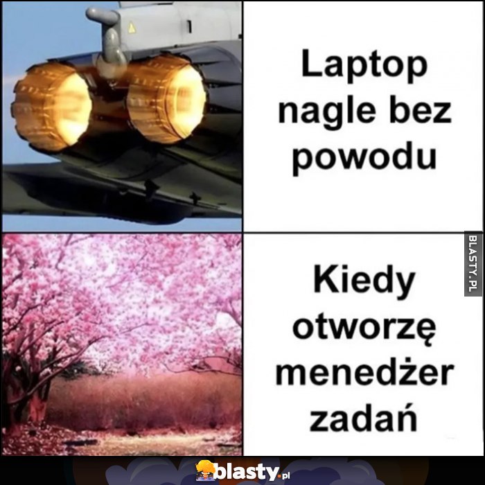 Laptop nagle bez powodu odrzutowiec vs kiedy otworzę menedżer zadań