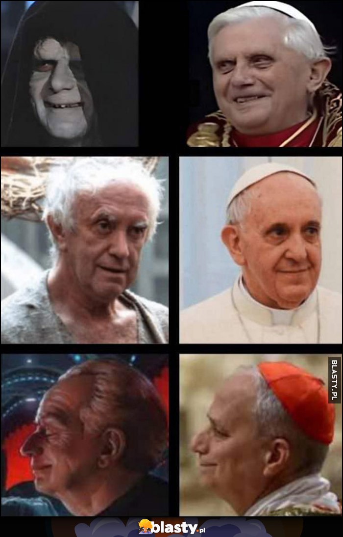 Postaci ze Star Wars Gwiezdnych Wojen vs papieże