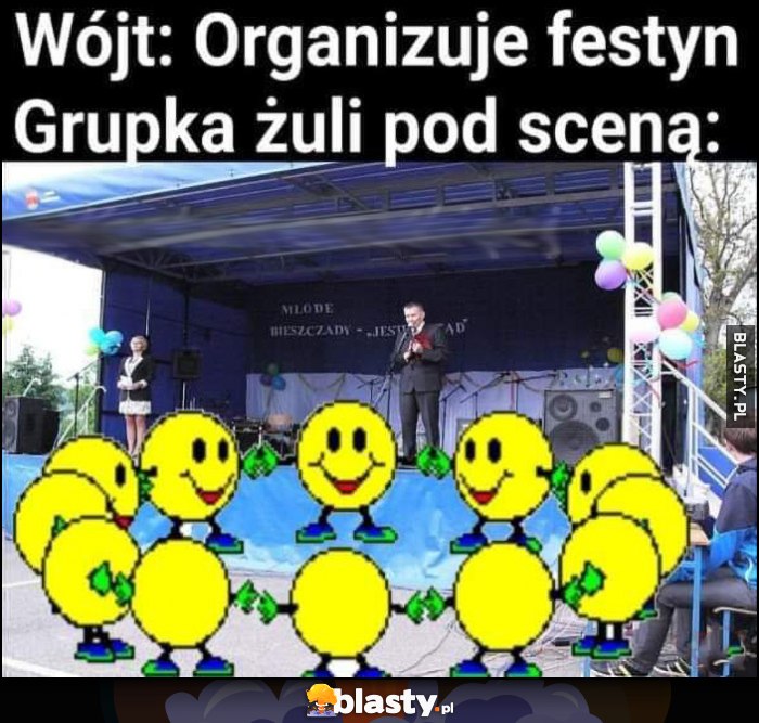 Wójt: organizuje festyn, grupka żuli pod sceną bawi się