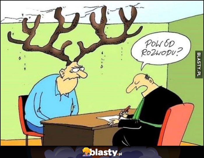 Facet z rogami u adwokata: powód rozwodu?