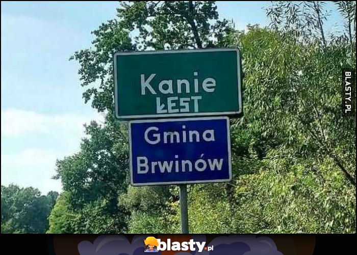 Kanie Łest Gmina Brwinów miejscowość tabliczka