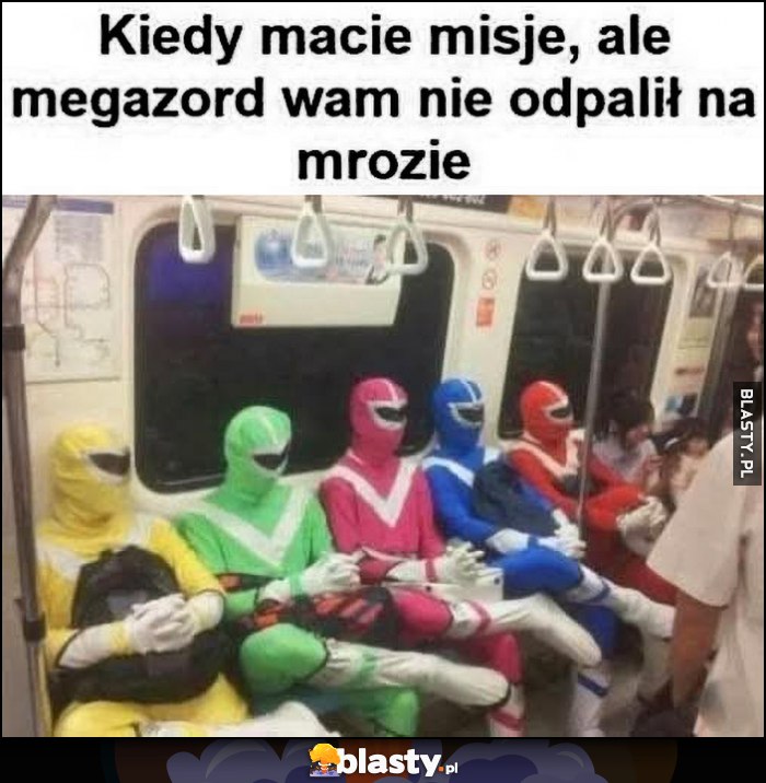 Power Rangers jadą metrem: kiedy macie misję, ale megazord wam nie odpalił na mrozie