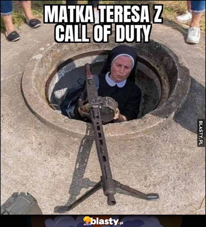 Matka Teresa z Call of Duty karabin