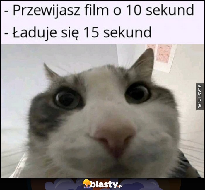 Kot kotek przewijasz film o 10 sekund, ładuje sie 15 sekund