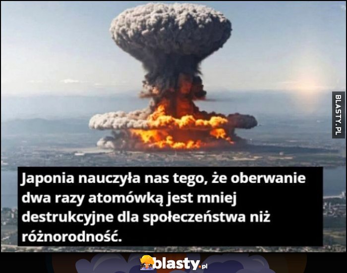 Japonia nauczyła nas tego, że oberwanie dwa razy atomówką jest mniej destrukcyjne dla społeczeństwa niż różnorodność