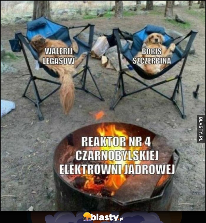 Legasow, Szczerbina vs reaktor nr 4 czarnobylskiej elektrowni jądrowej pieski odpoczywają