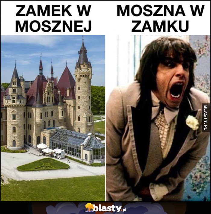 Zamek w Mosznej vs moszna w zamku