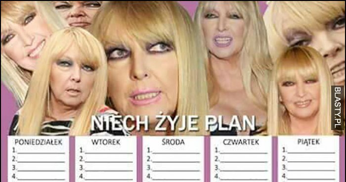 Plan lekcji z Marylą Rodowicz niech żyje plan memy, gify i śmieszne