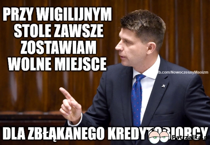 A przy wigilijnym stole zawsze zostawiam miejsce dla zbłąkanego kredytobiorcy