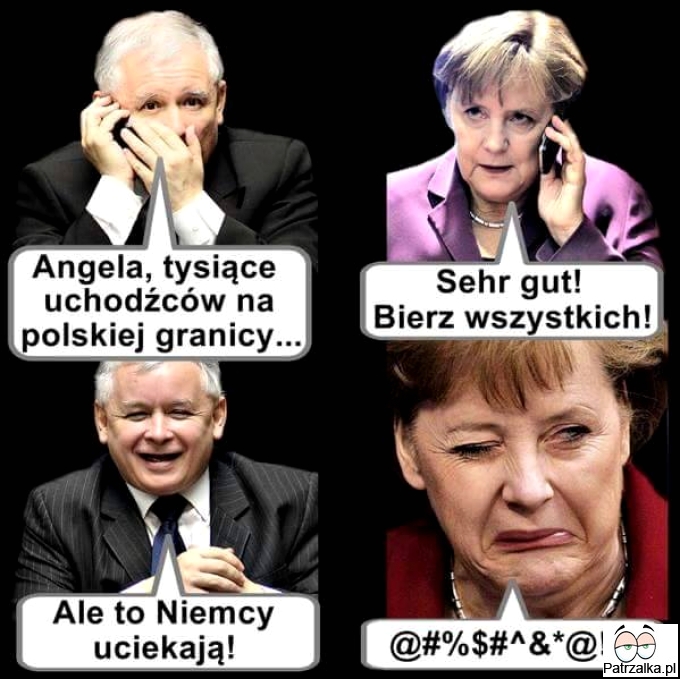 Angela tysiąc uchodźców na polskiej granicy