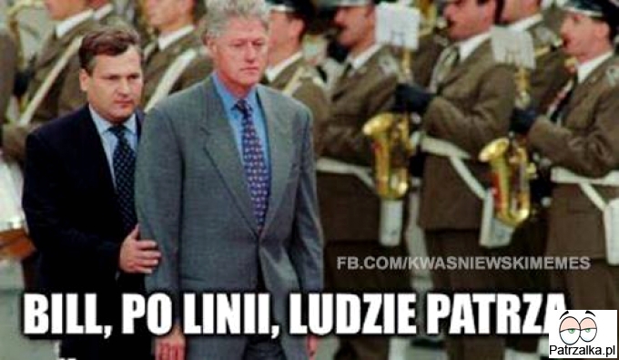 Bill po lini ludzie patrzą