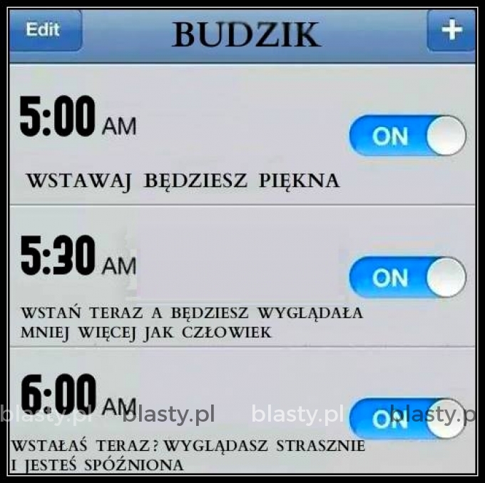 Budzik dla kobiety