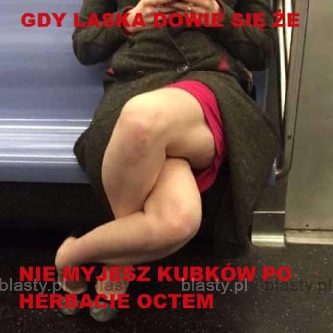 Gdy laska dowie się, że nie myjesz kubków po herbacie octem