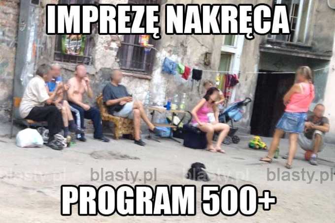 Imprezę nakręca program 500plus