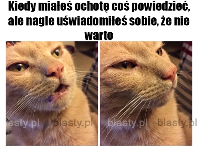 Kiedy chciałeś coś powiedzieć