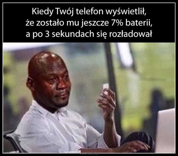 Kiedy twój telefon wyświetlił że zostało 7% baterii