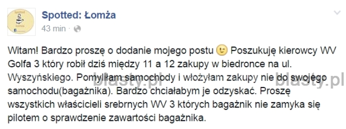 Kiedy włożysz zakupy nie do swojego auta