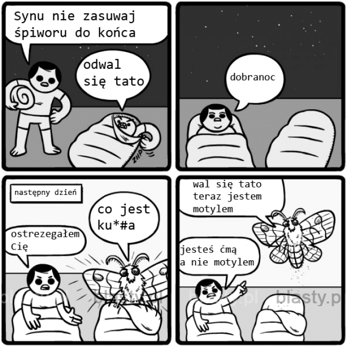 Nie zasypiaj w śpiworze - nigdy