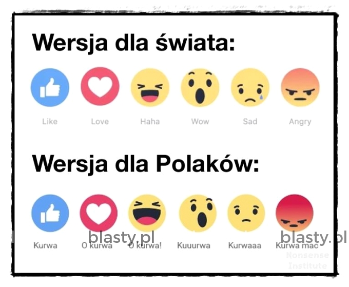 Nowe ikonki facebook wersja dla Polaków
